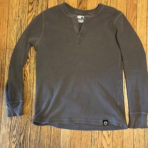 American Giant Slate Waffle Henley